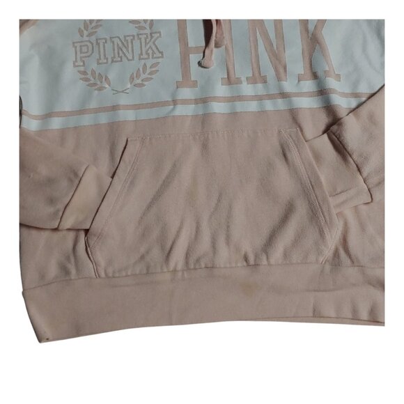 PINK Victoria's Secret Pullover Hoodie Womens Medium Pink Long Sleeve Sweatshirt - Picture 8 of 9